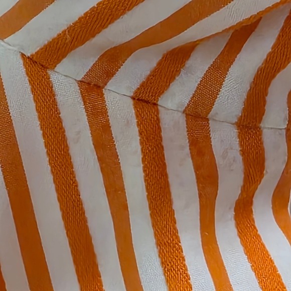 Loro Piana Rust and Cream Striped Button-Down Shirt - Picture 7 of 12